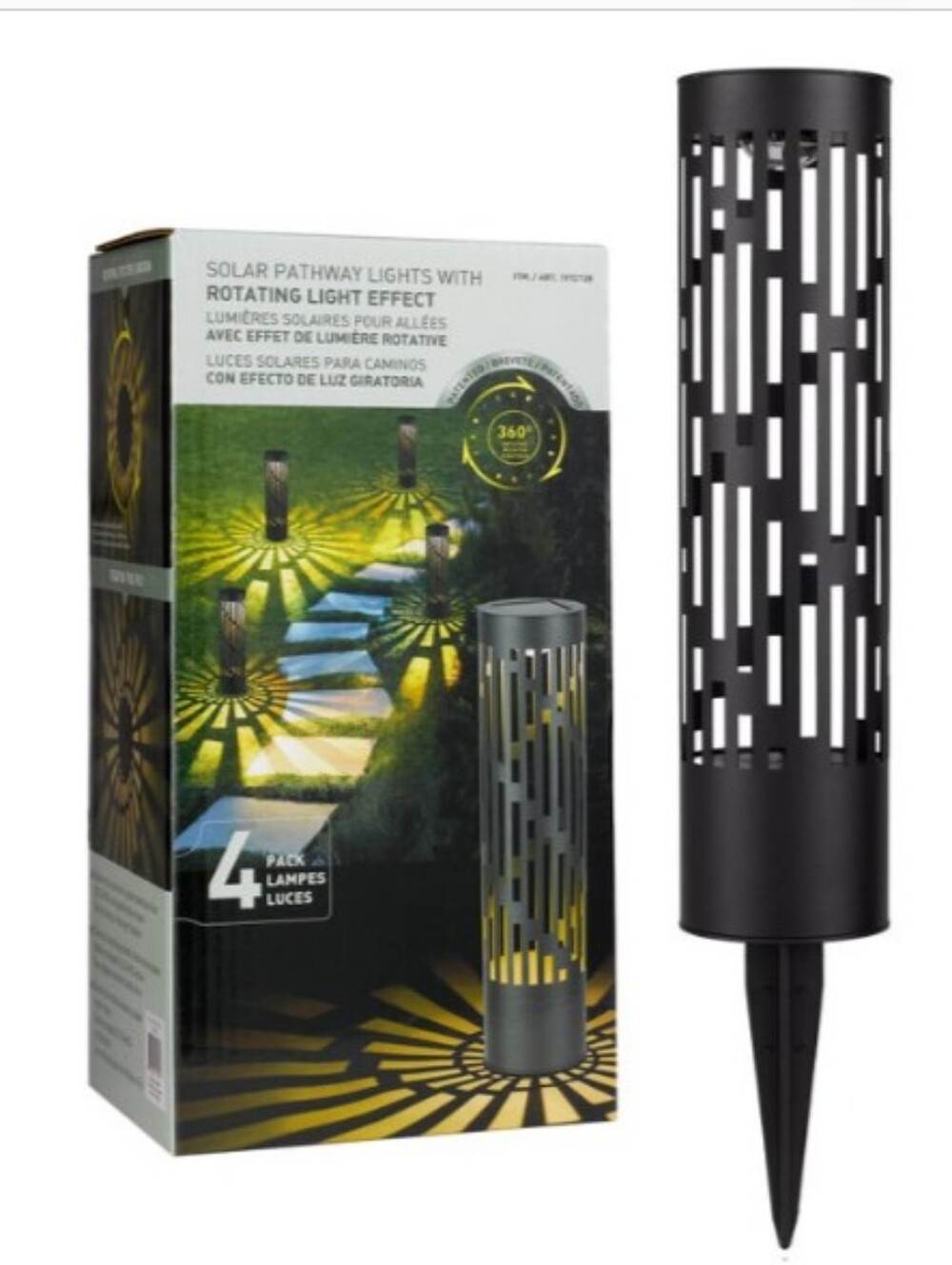 Testrite Rotating Modern Bollard ight 4pack
